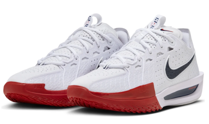 Nike Air Zoom GT Cut 3 EP 'White Black Red' | Overtime Spark | DV2918-103