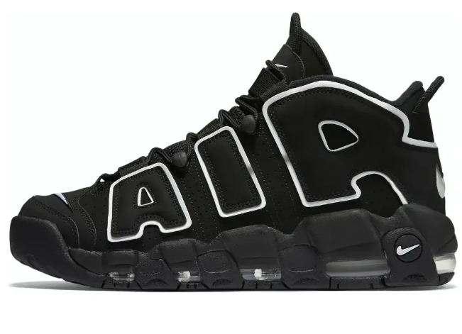 Nike Air More Uptempo 'Black White' | Bold Type | 414962-00