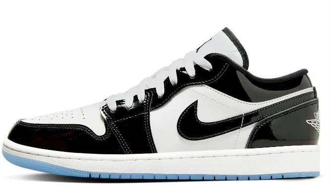 Air Jordan 1 Low SE 'Black White Concord' (F1C329) | Contrast Coda